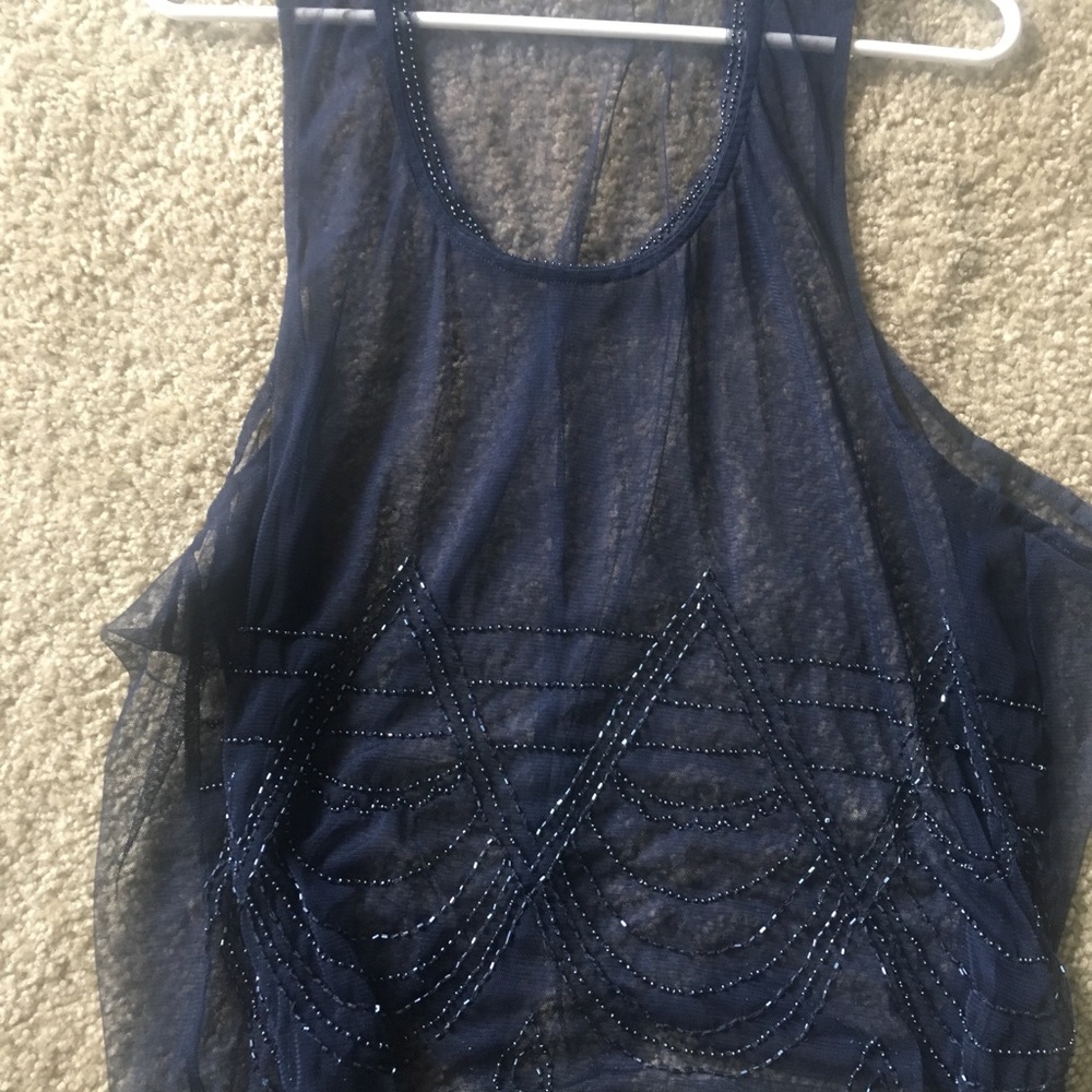 Shear beaded tank top XXL